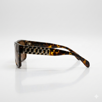 Acetate Tortoise Brown Frame Men Sunglasses-125