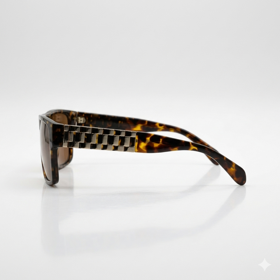 Acetate Tortoise Brown Frame Men Sunglasses-125