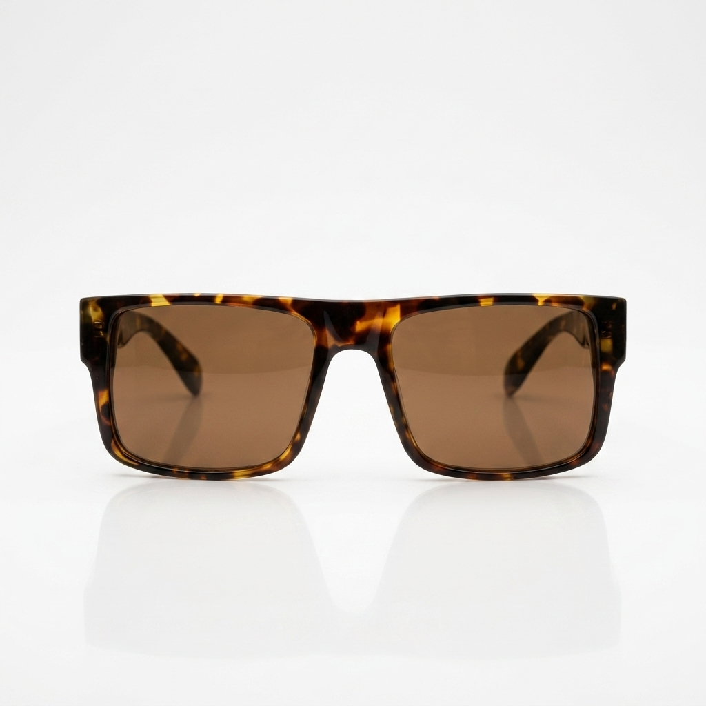 Acetate Tortoise Brown Frame Men Sunglasses-125
