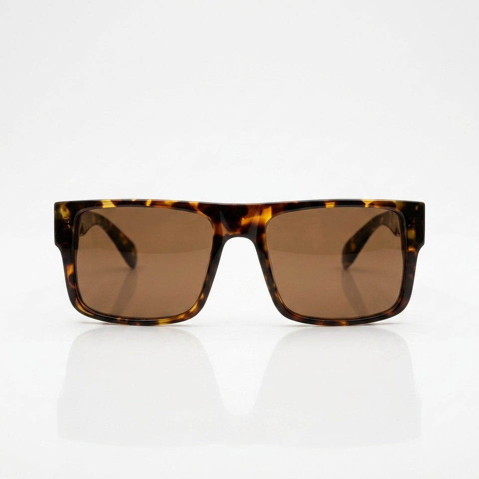 Acetate Tortoise Brown Frame Men Sunglasses-125