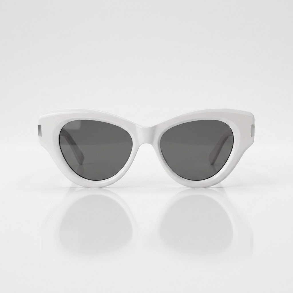Cat eye white sunglass-288
