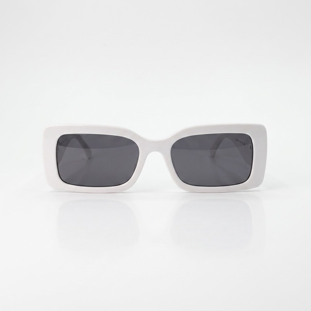 White rectangular sunglass-292