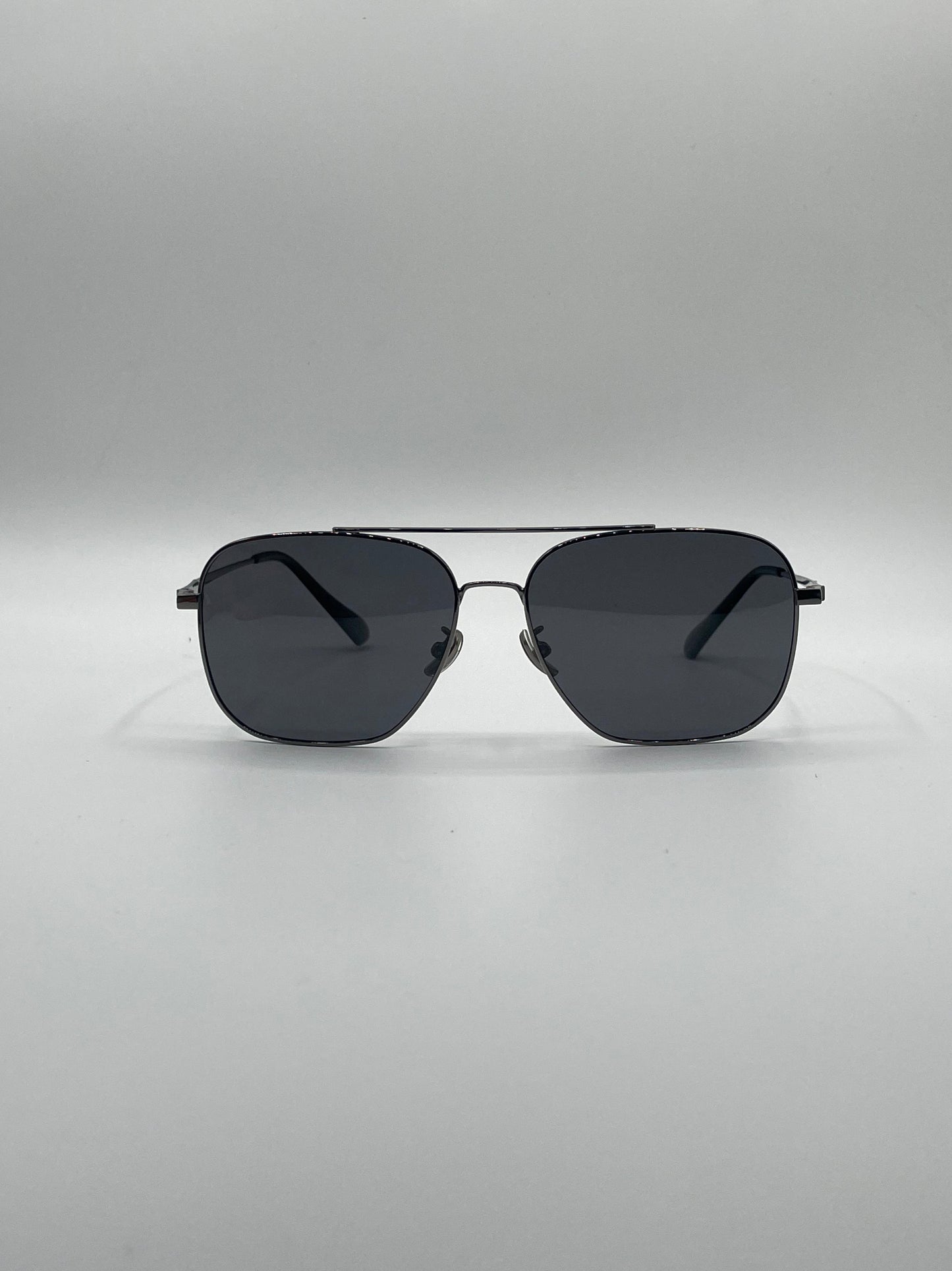 Retro Aviator Thin Black Frame Polarized Men Sunglasses-205