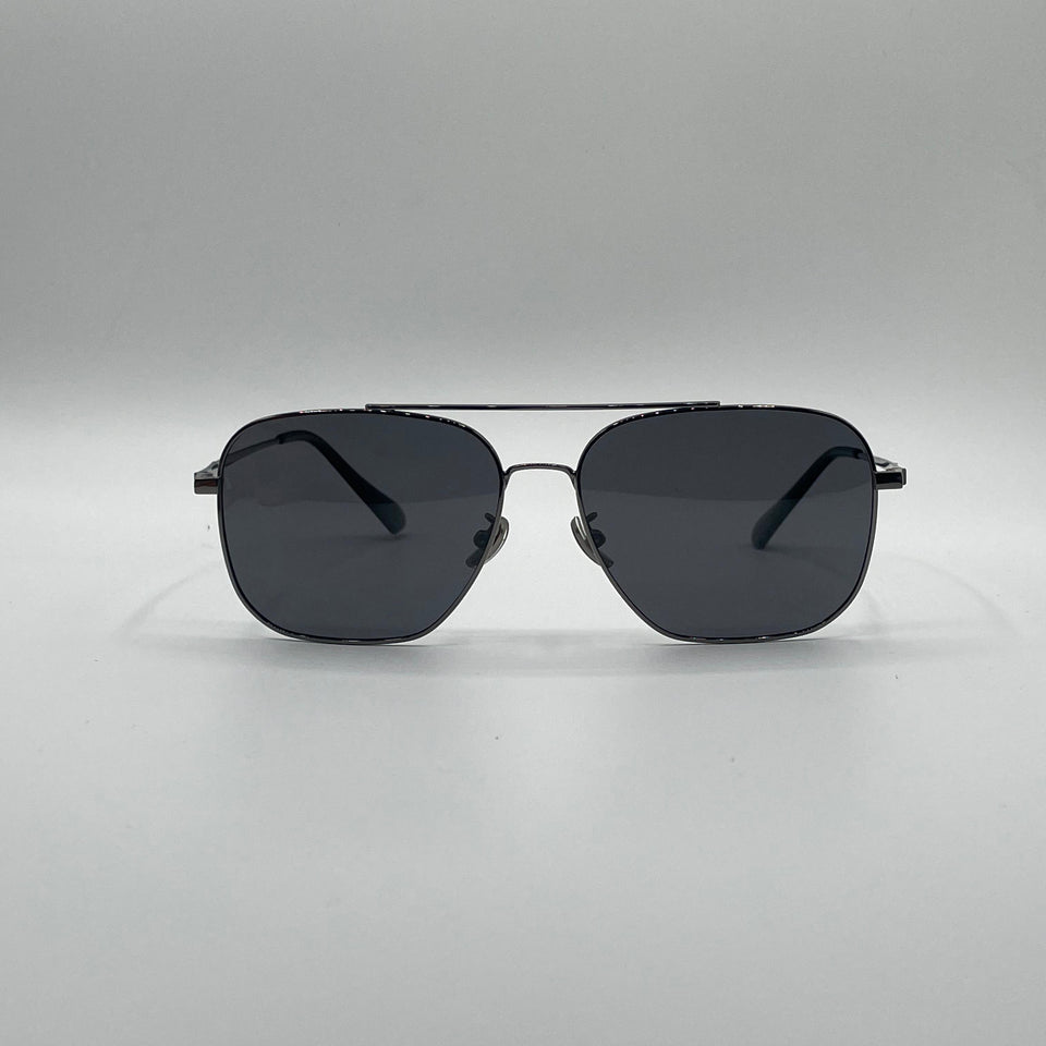 Retro Aviator Thin Black Frame Polarized Men Sunglasses-205