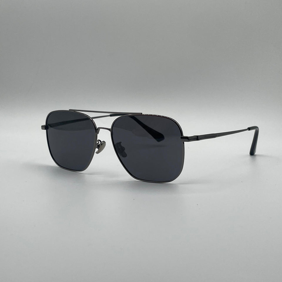 Retro Aviator Thin Black Frame Polarized Men Sunglasses-205