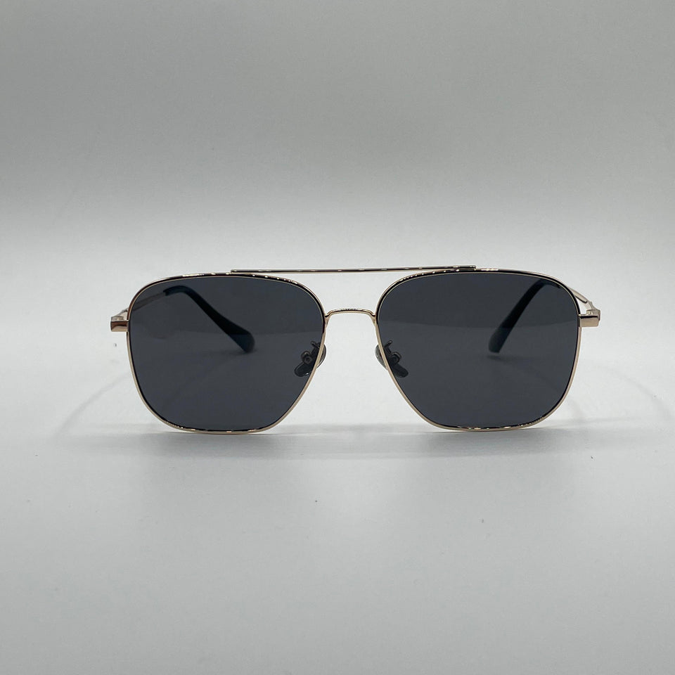 Retro Aviator Thin Golden Frame Polarized Sunglasses-204