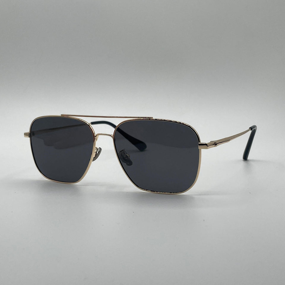 Retro Aviator Thin Golden Frame Polarized Sunglasses-204