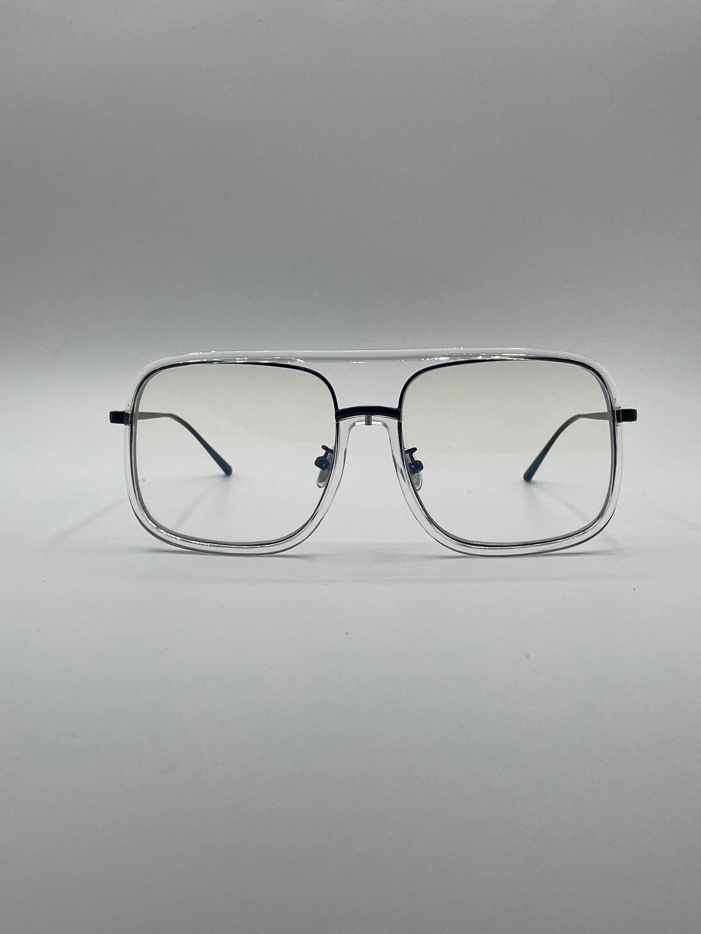 Soft Square White Frame Optics-413