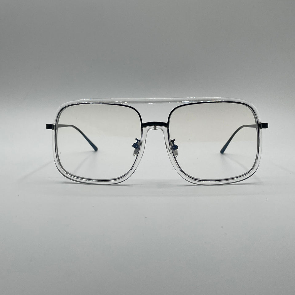 Soft Square White Frame Optics-413