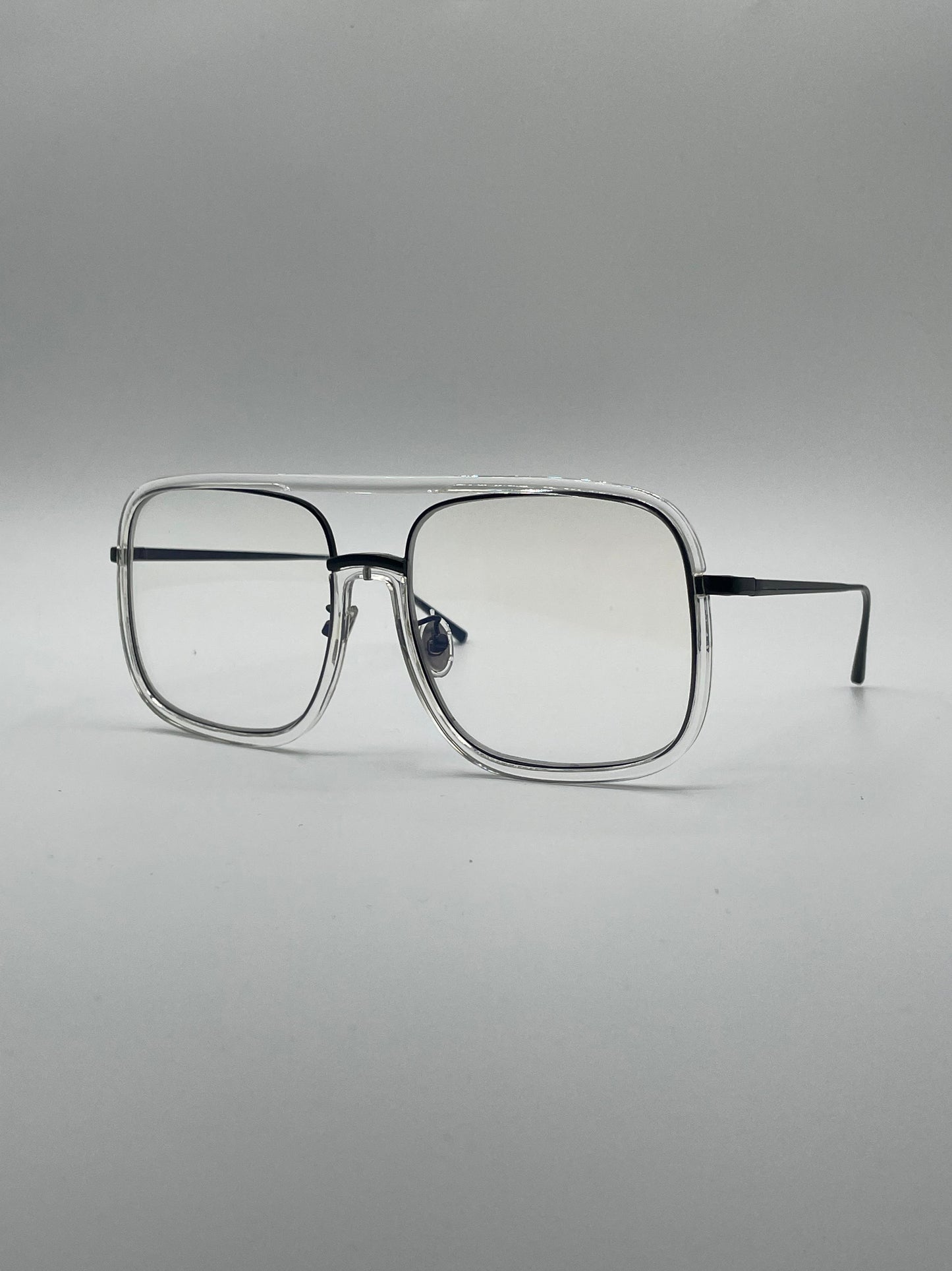 Soft Square White Frame Optics-413