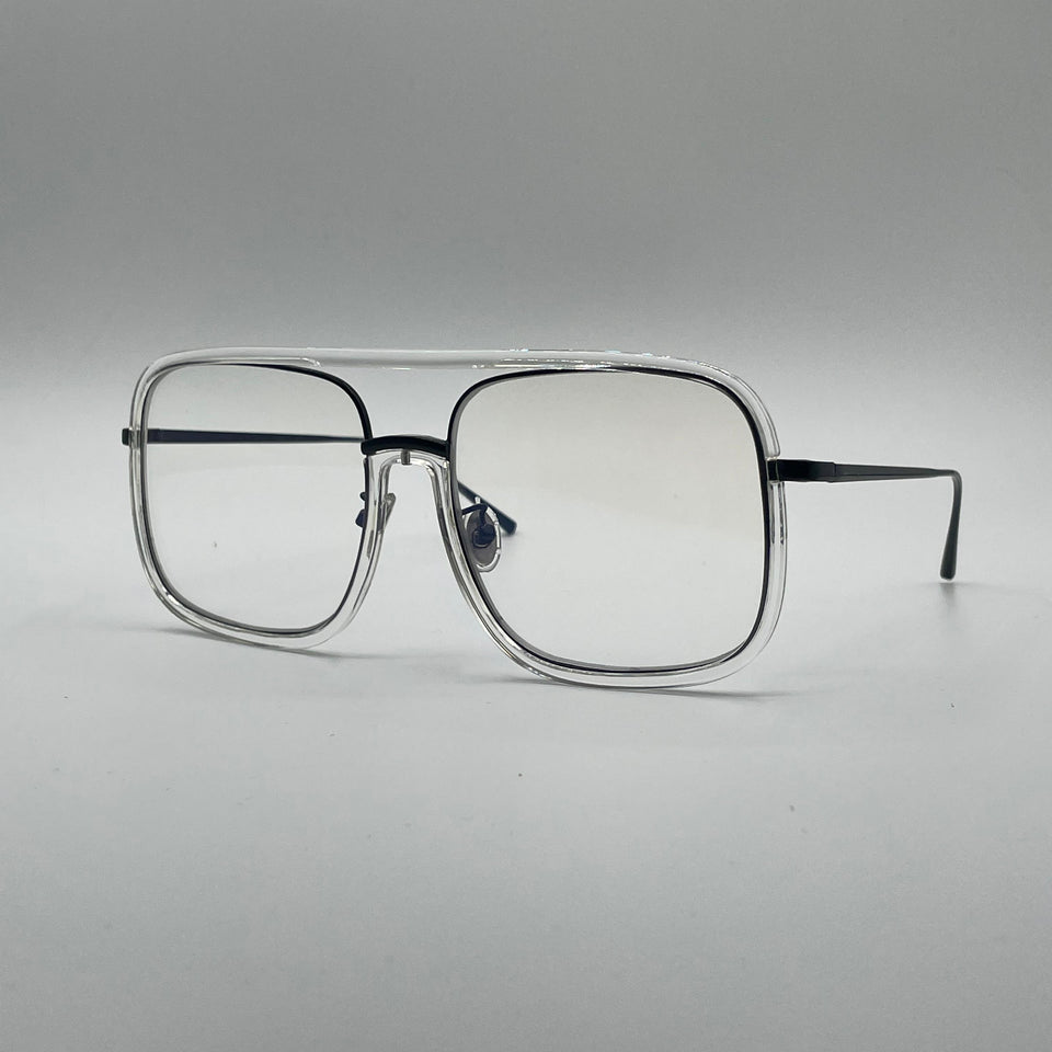 Soft Square White Frame Optics-413