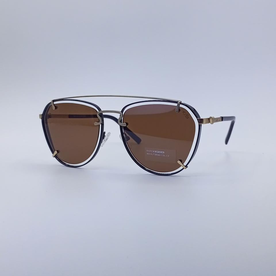 Rounded Dual Bridge Brown Men’s Sunglasses-217