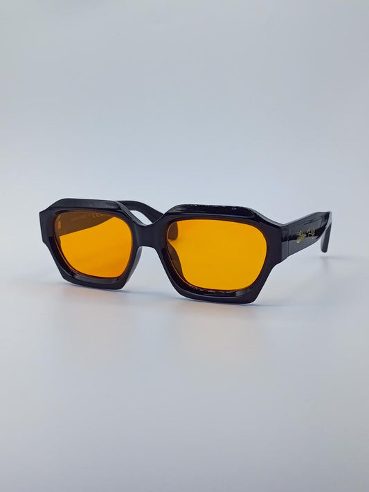 Bold Square Black Frame Men’s Sunglasses-215