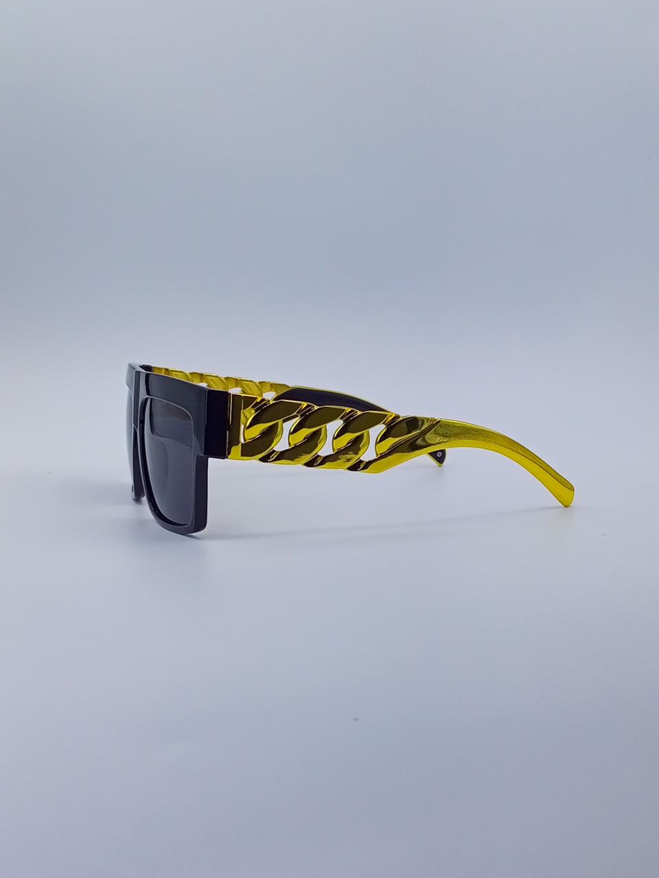 Sharp Angular Edge Black Men’s Sunglasses-218