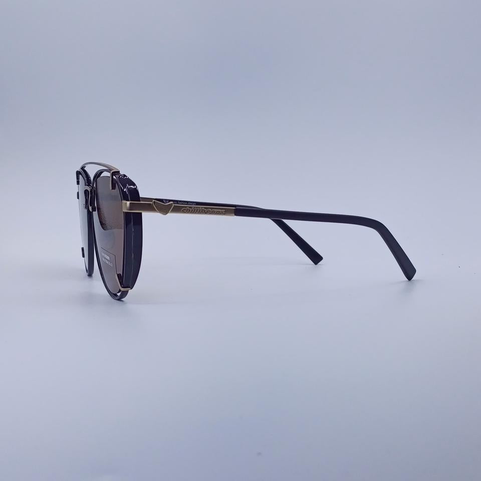 Rounded Dual Bridge Brown Men’s Sunglasses-217