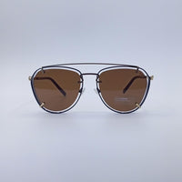 Rounded Dual Bridge Brown Men’s Sunglasses-217