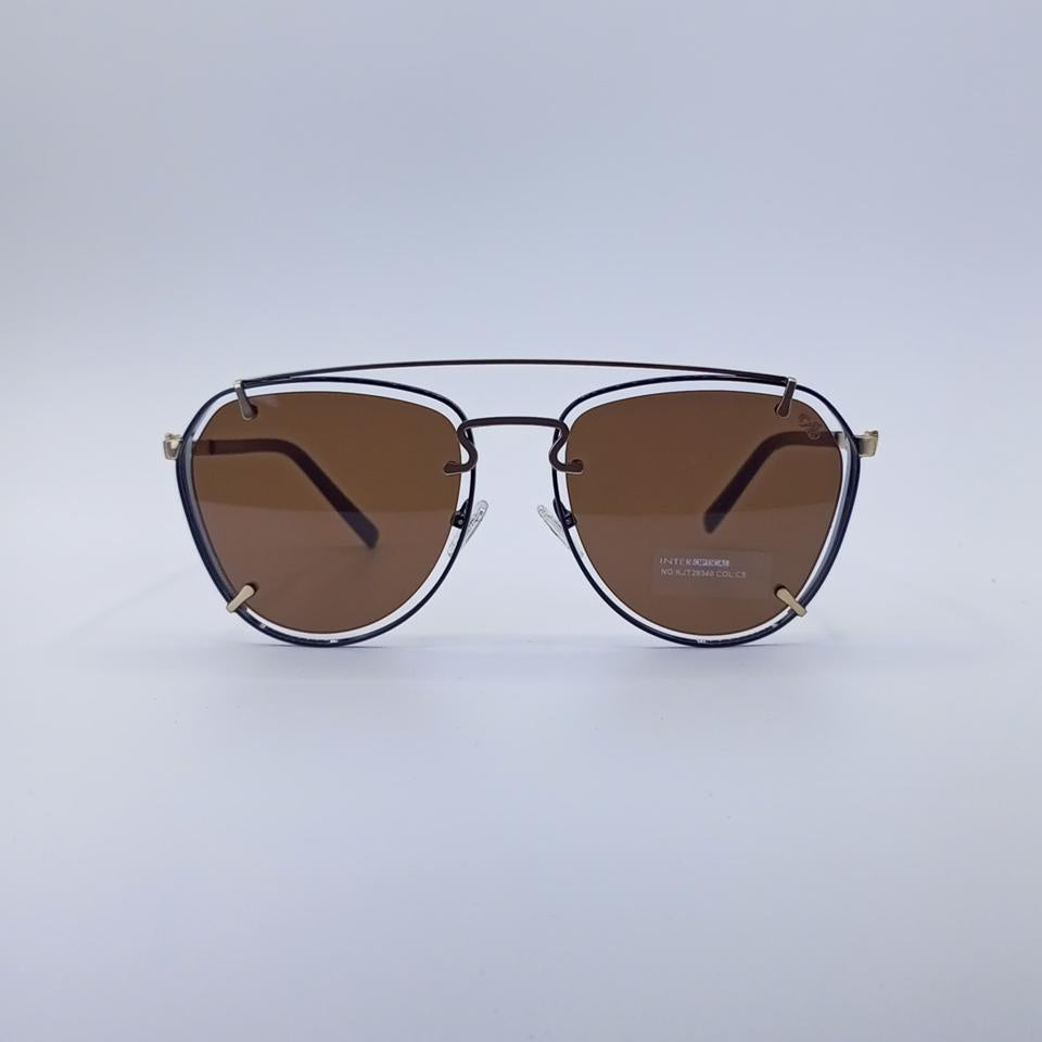 Rounded Dual Bridge Brown Men’s Sunglasses-217