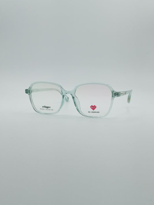 Soft Square Light Turquoise Frame Unisex Optics-169