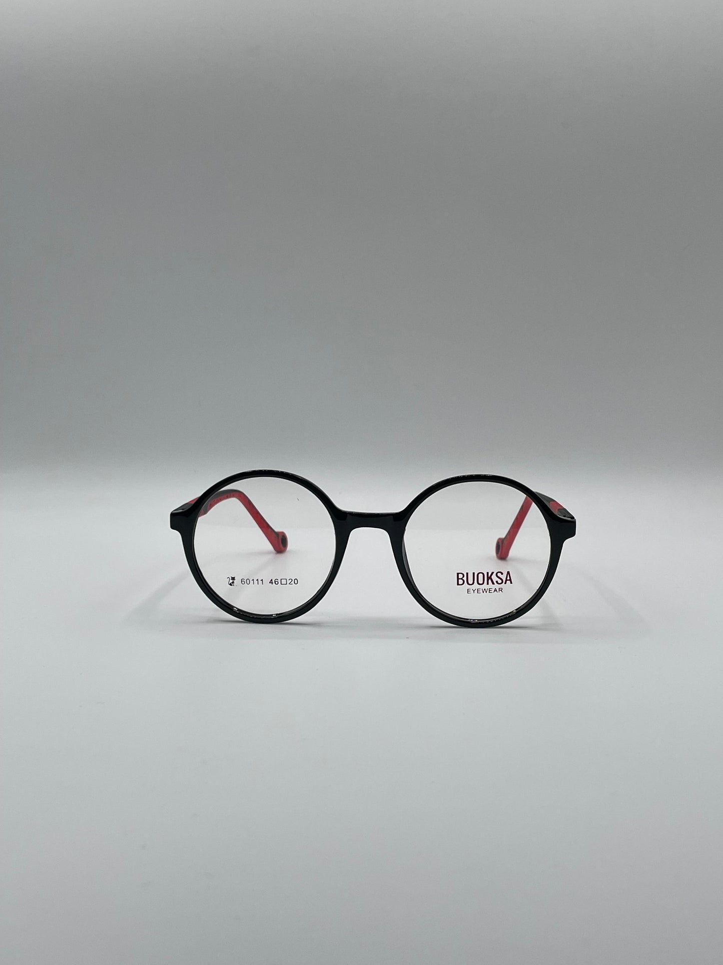 Circular Black & Red Frame Kids Optics-295