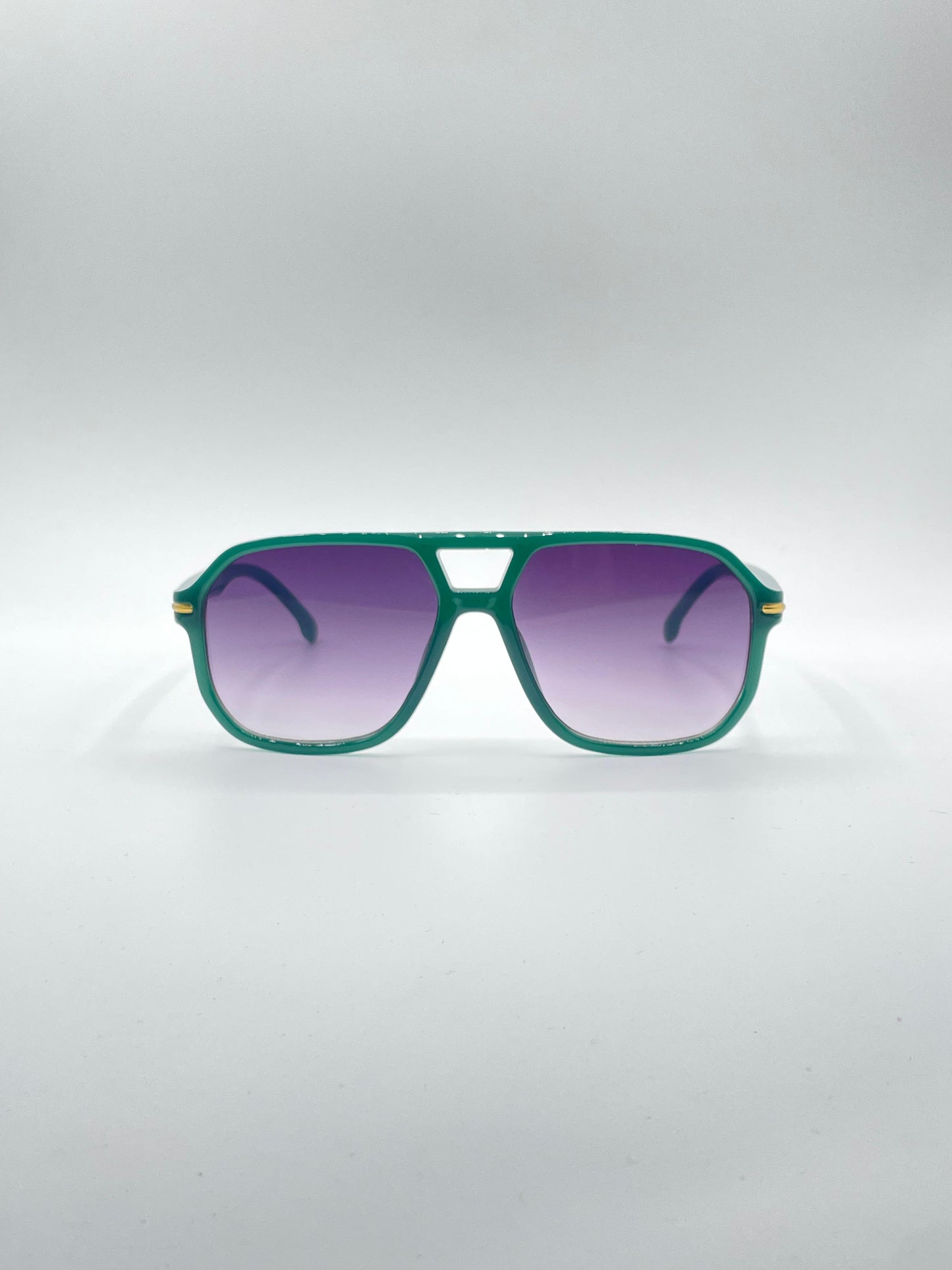 Retro Aviator Green Frame Men's Sunglasses-147