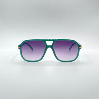 Retro Aviator Green Frame Men's Sunglasses-147