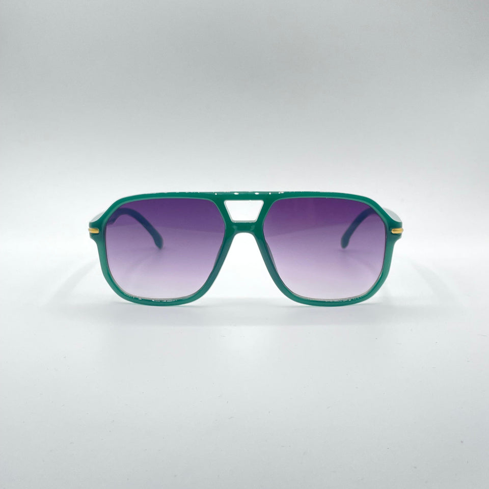 Retro Aviator Green Frame Men's Sunglasses-147