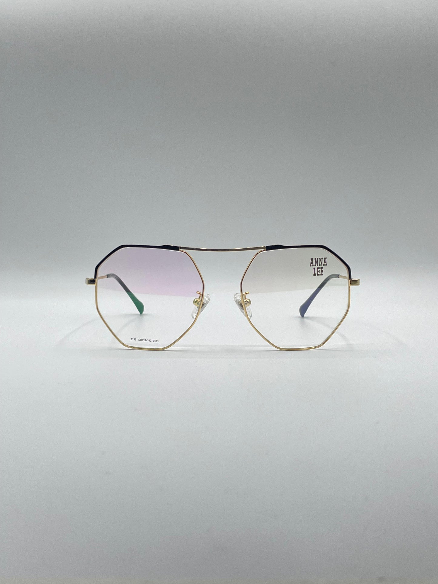 Geometrical Thin Golden Frame Unisex Optics-310