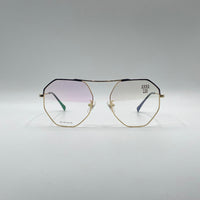 Geometrical Thin Golden Frame Unisex Optics-310
