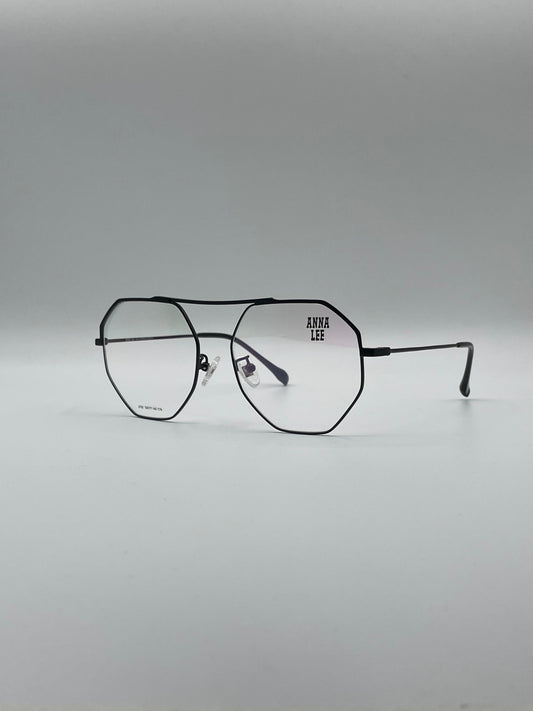 Geometrical Thin Black Frame Unisex Optics-311