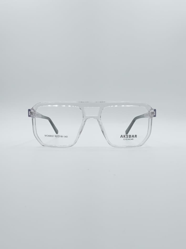 Geometrical Translucent Frame Men's Optics-112