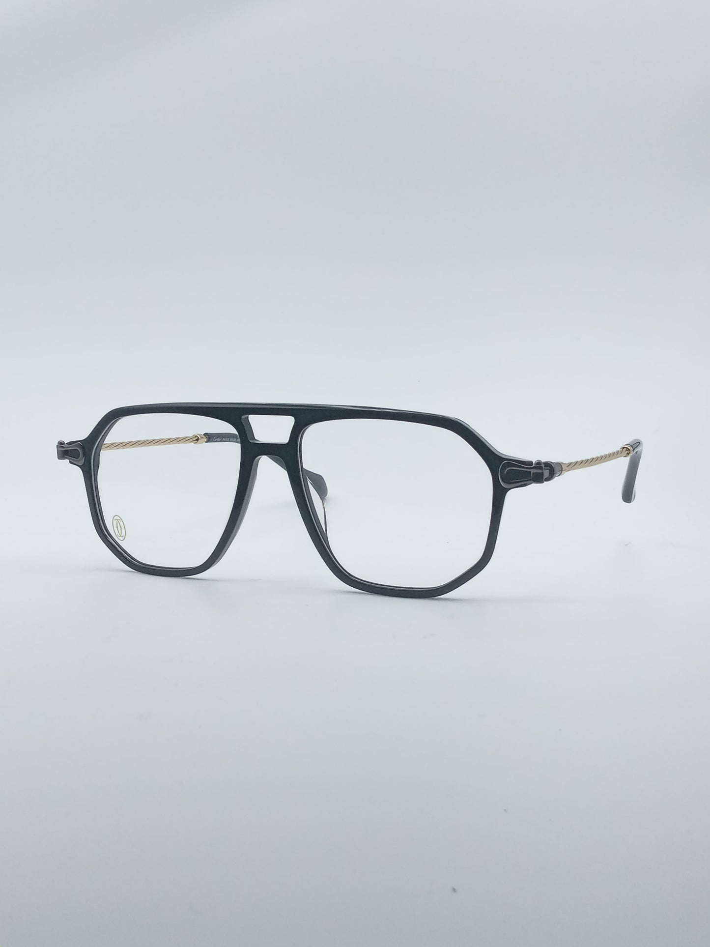 Aviator Geometrical Black Frame Men's Optics-237