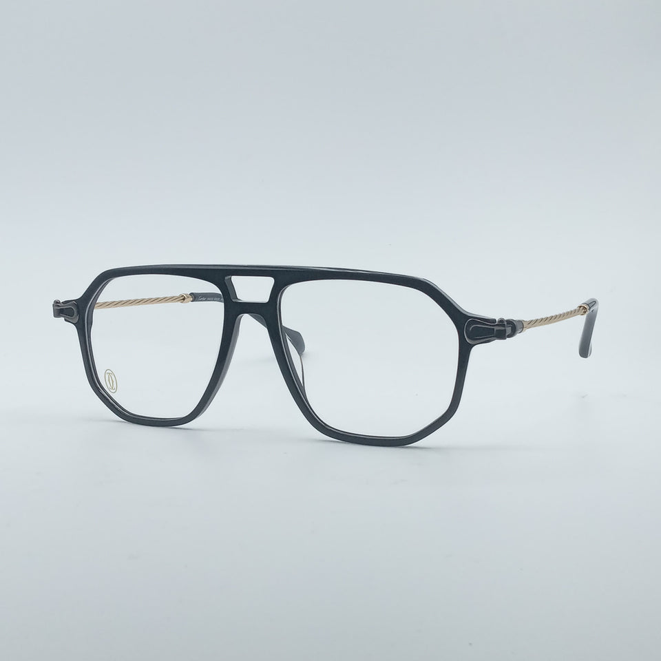 Aviator Geometrical Black Frame Men's Optics-237