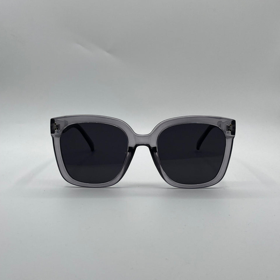 Square Translucent Grey Frame Women's Sunglasses-143