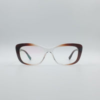 Cat Eye Brown & White Frame Women's Optics-093