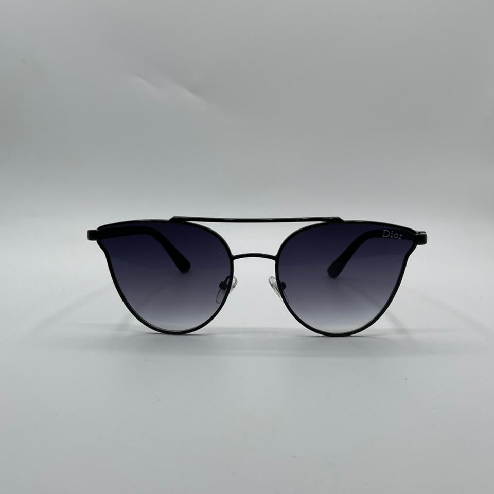 Round Aviator Black Frame Sunglasses-139