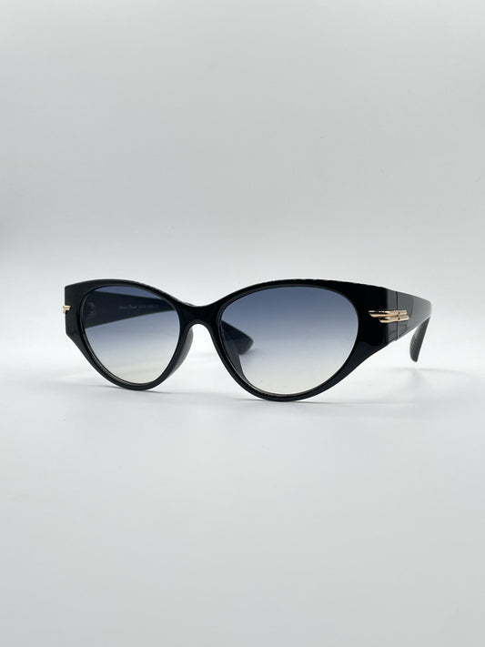 Cat Eye Black Frame Women's Sunglasses-082