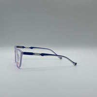 Cat Eye Translucent Purple Frame Kids Optics-301