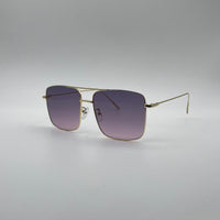 Soft Square Thin Golden Frame Sunglasses-156