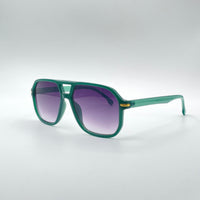 Retro Aviator Green Frame Men's Sunglasses-147