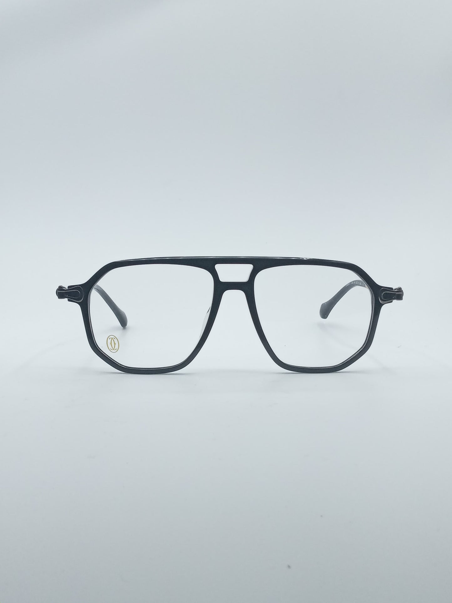 Aviator Geometrical Black Frame Men's Optics-237