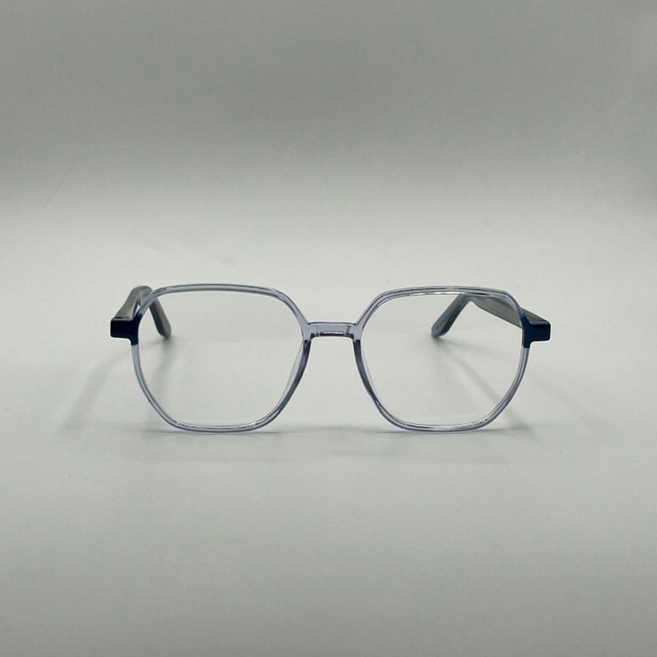 Soft Square Translucent Blue Frame Women's Optics-360