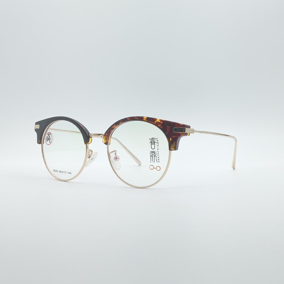 Retro Aviator Brown & Yellow Frame Unisex Optics-196