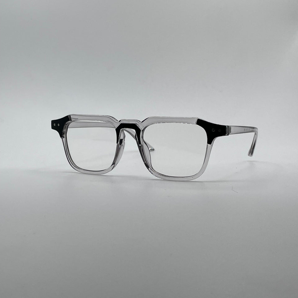 Acetate Translucent Grey Frame Men's Optics-283