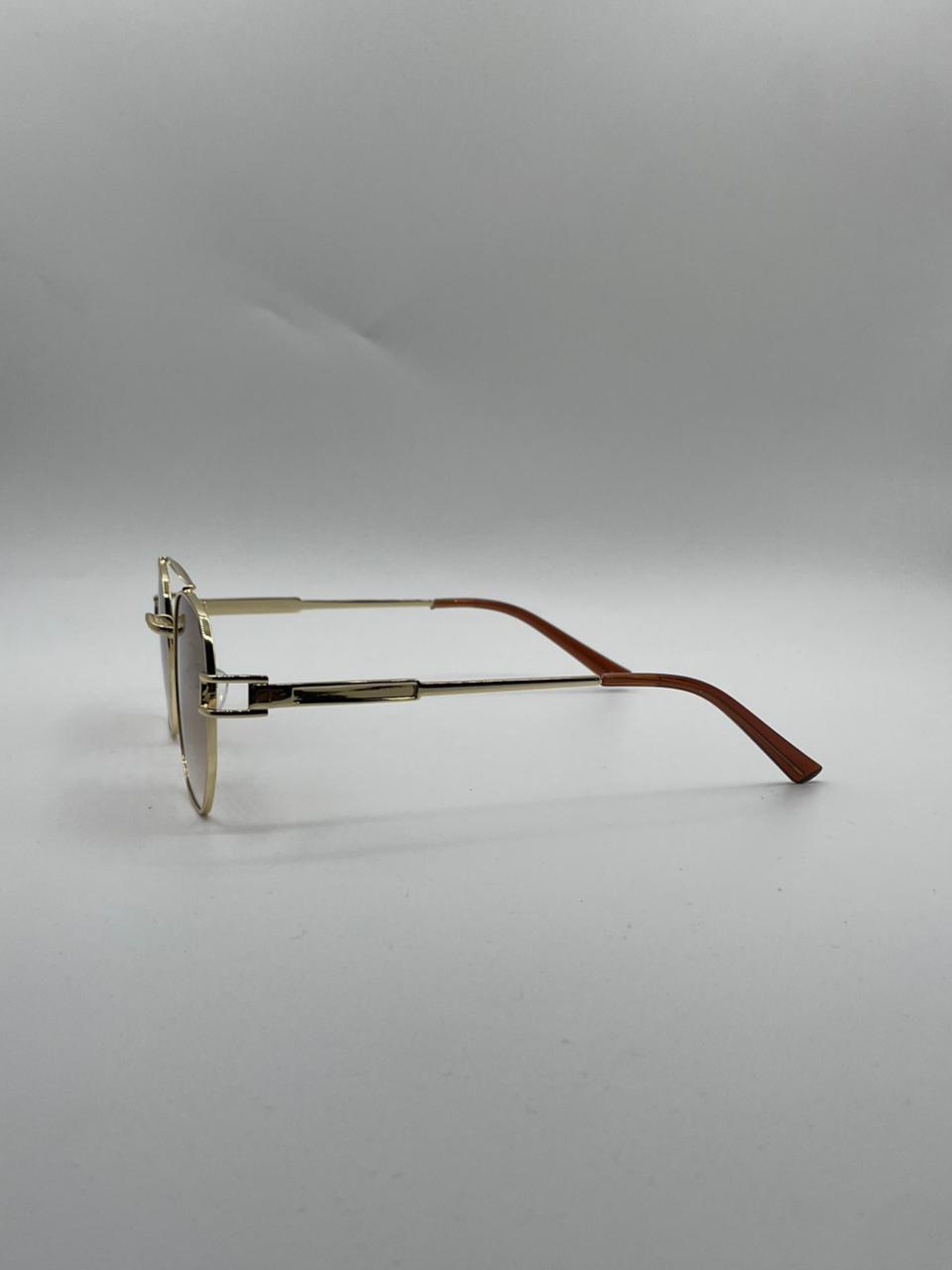 Circular Golden Frame Sunglasses-135