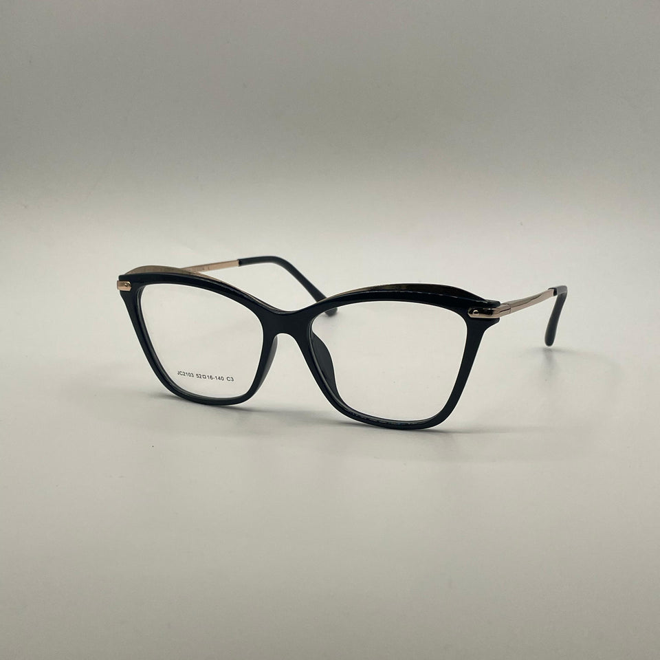 Cat Eye Black Frame Women's Optics-372