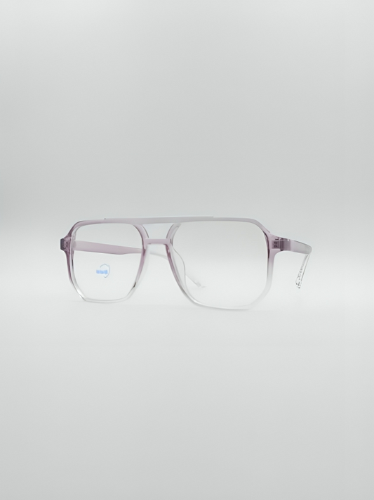 Geometrical Pink & White Frame Unisex Optics-125