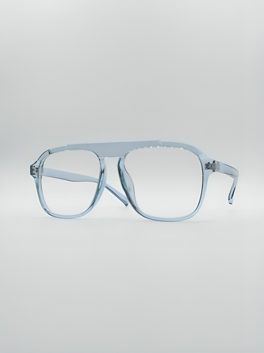 Geometrical Blue Frame Unisex Optics-126
