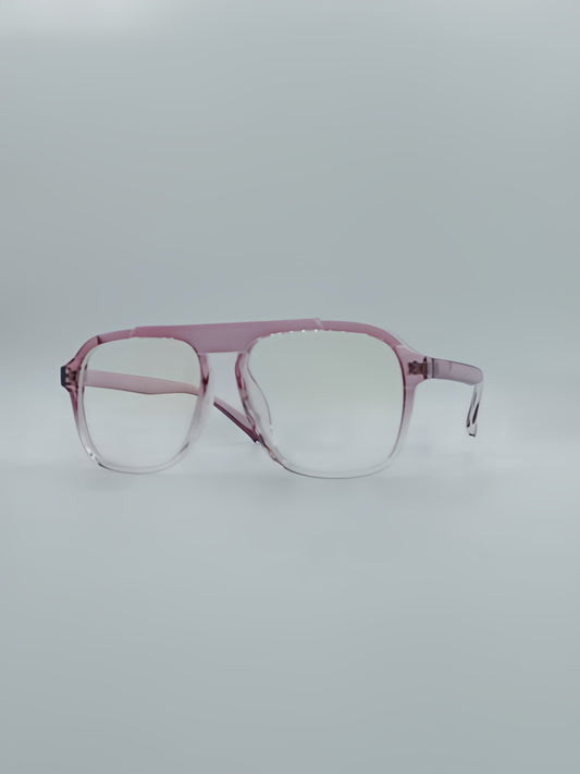 Geometrical Pink & White Frame Unisex Optics-127