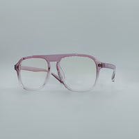 Geometrical Pink & White Frame Unisex Optics-127