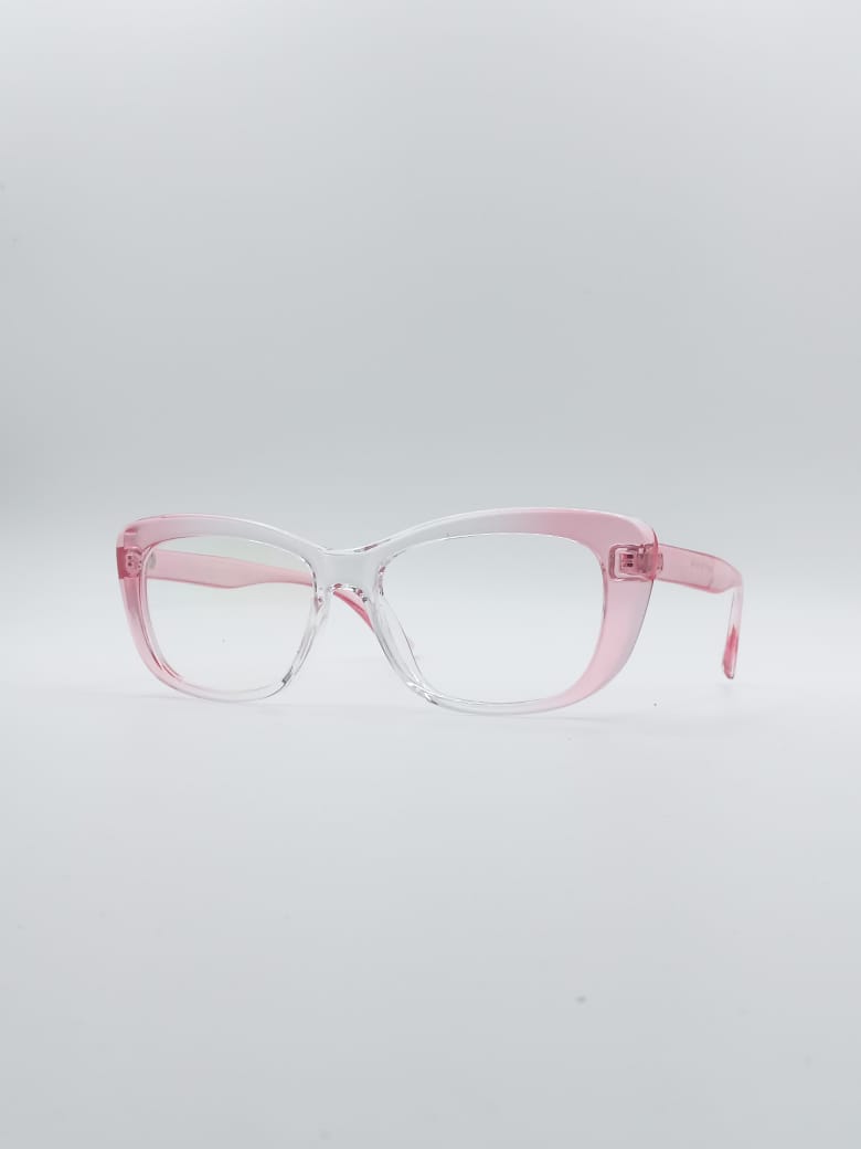 Cat Eye Pink & White Frame Women's Optics-063